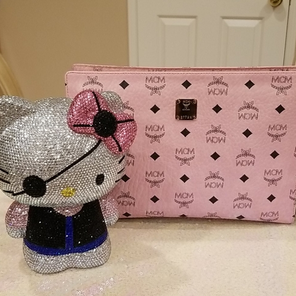 MCM Handbags - MCM Soft Pink Medium Pouch